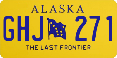 AK license plate GHJ271