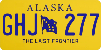 AK license plate GHJ277