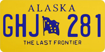 AK license plate GHJ281