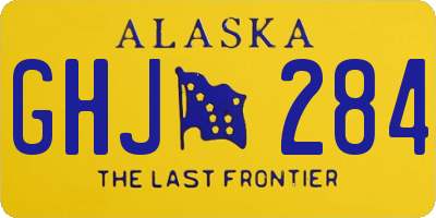 AK license plate GHJ284