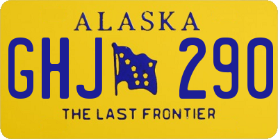 AK license plate GHJ290