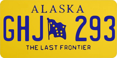 AK license plate GHJ293