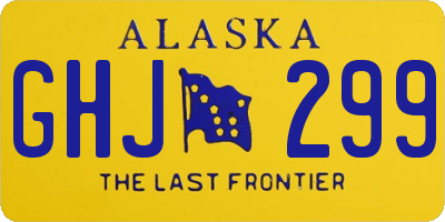AK license plate GHJ299