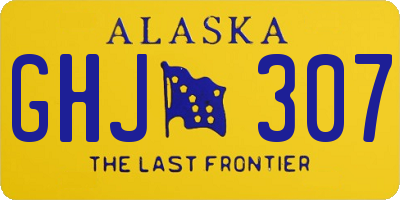 AK license plate GHJ307
