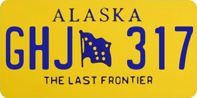 AK license plate GHJ317
