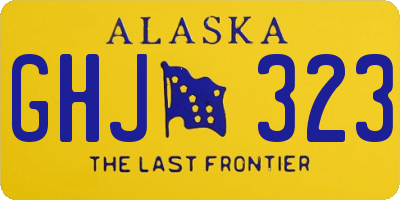 AK license plate GHJ323