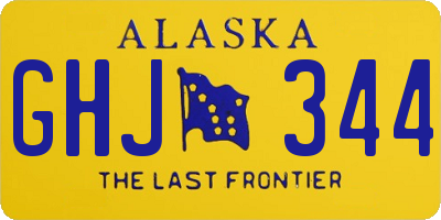 AK license plate GHJ344