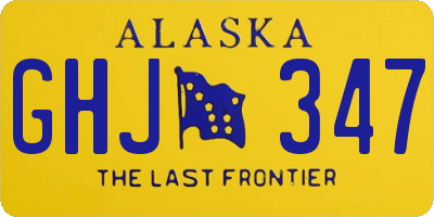 AK license plate GHJ347