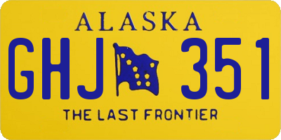 AK license plate GHJ351