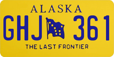 AK license plate GHJ361