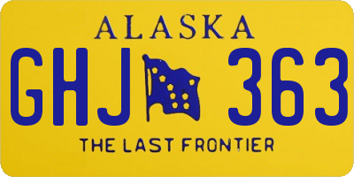 AK license plate GHJ363