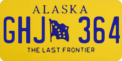 AK license plate GHJ364