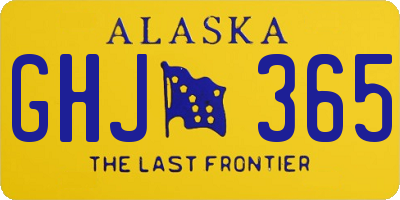AK license plate GHJ365