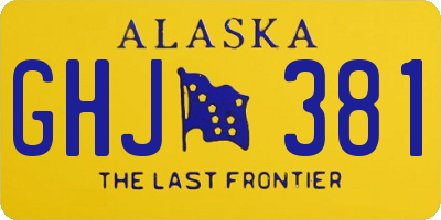 AK license plate GHJ381