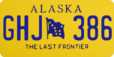 AK license plate GHJ386