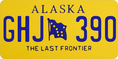 AK license plate GHJ390