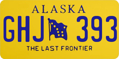 AK license plate GHJ393