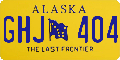 AK license plate GHJ404