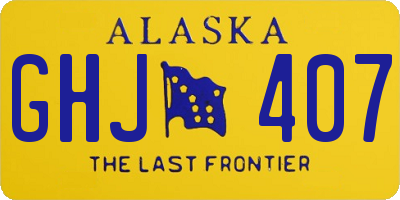 AK license plate GHJ407