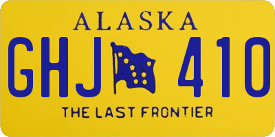 AK license plate GHJ410