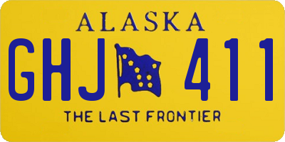 AK license plate GHJ411