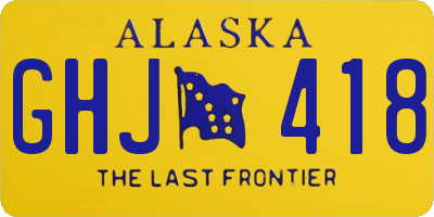 AK license plate GHJ418