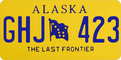 AK license plate GHJ423