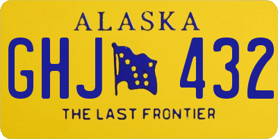 AK license plate GHJ432