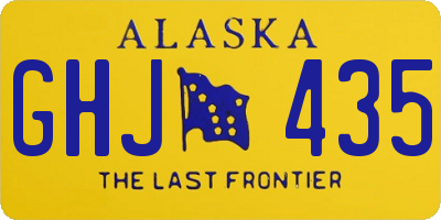 AK license plate GHJ435