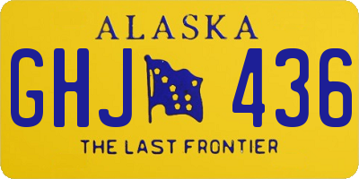 AK license plate GHJ436