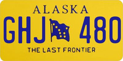 AK license plate GHJ480