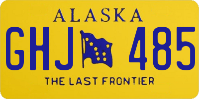 AK license plate GHJ485