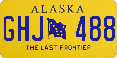 AK license plate GHJ488