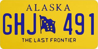 AK license plate GHJ491
