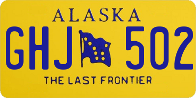 AK license plate GHJ502