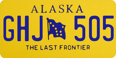 AK license plate GHJ505