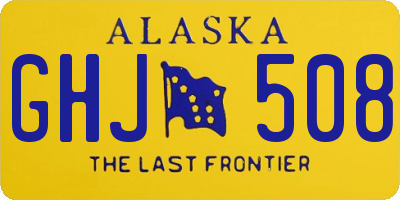 AK license plate GHJ508