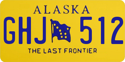AK license plate GHJ512