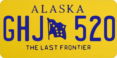 AK license plate GHJ520