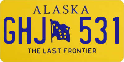 AK license plate GHJ531