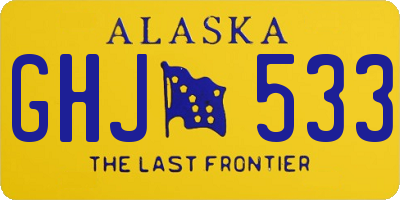 AK license plate GHJ533