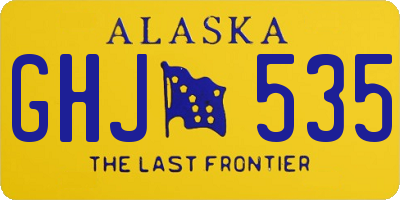 AK license plate GHJ535