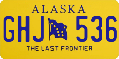 AK license plate GHJ536