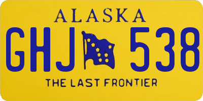 AK license plate GHJ538