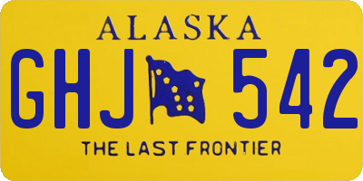 AK license plate GHJ542