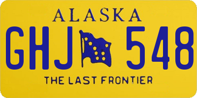 AK license plate GHJ548