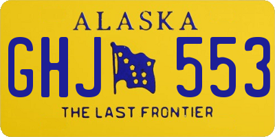 AK license plate GHJ553