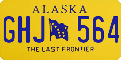 AK license plate GHJ564