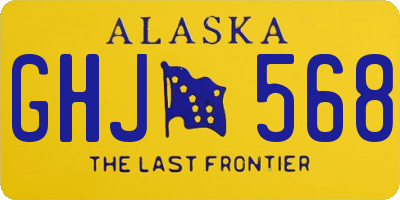 AK license plate GHJ568