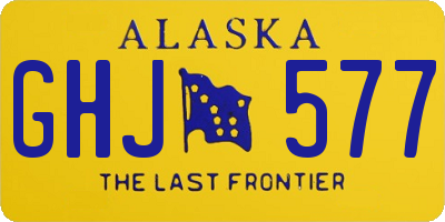 AK license plate GHJ577